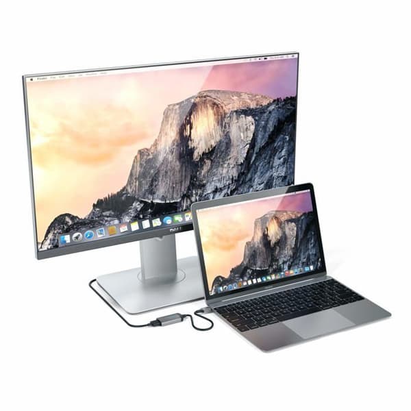 Satechi USB-C HDMI extern videoadapter grå