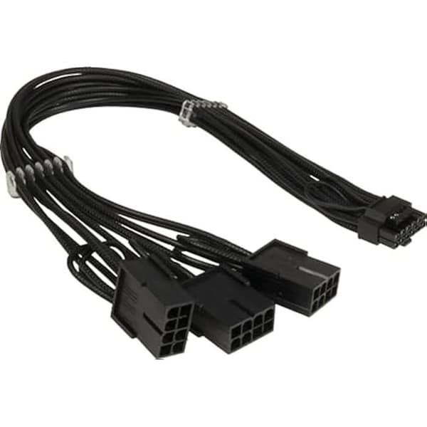 GPU-02-adapter - Inter-Tech - 12+4 stift till 3 x 8 stift PCIe - 34 cm - Grafikkortsanslutning