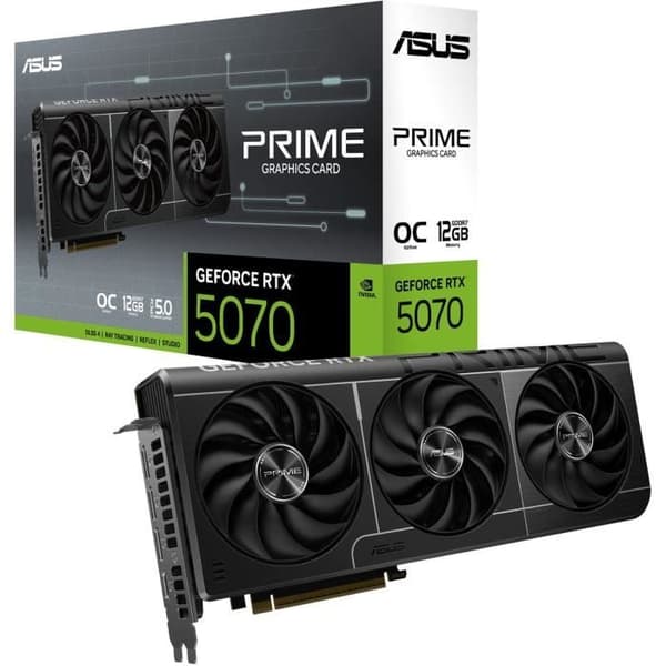 ASUS - Grafikkort - GeForce RTX 5070 Prime OC - 12 GB GDDR7