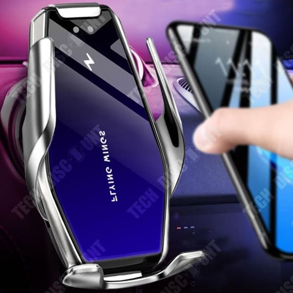 TD® trådlös billaddare Bilnavigeringsfäste Intelligent Öppna/Stäng Mobiltelefonhållare
