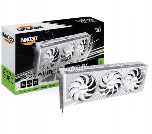 GeForce Inno3D RTX 5080 X3 OC Vit 16GB GDDR7 DLSS 4