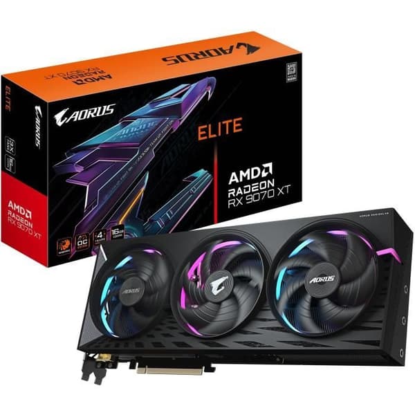 Grafikkort - GIGABYTE - AORUS Radeon RX 9070 XT ELITE - 16 GB