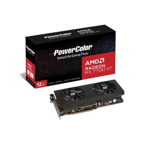 PowerColor AMD Radeon RX 7700 XT 12GB Svart