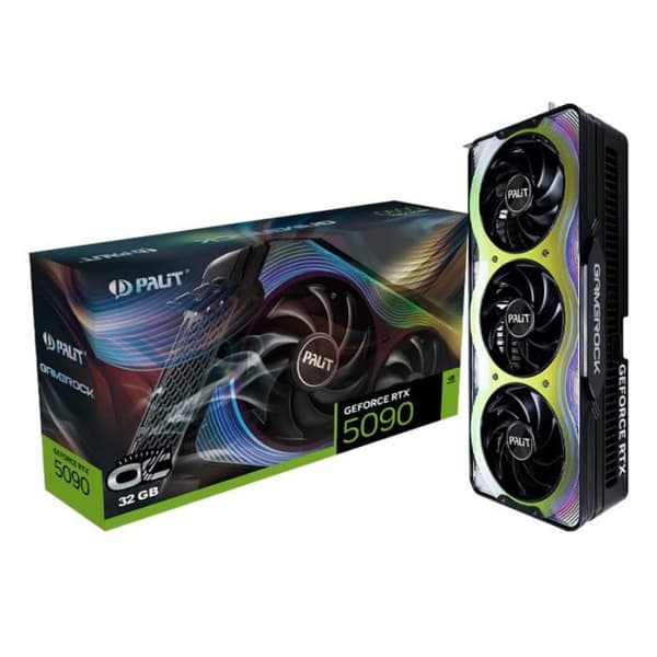 Grafikkort - Palit - GeForce RTX 5090 GameRock OC - 32GB GDDR7 - Överklockning - PCI Express 4.0 x16 Svart