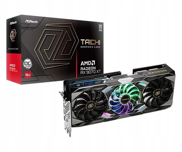 Grafikkort - ASRock - RX 9070 XT Taichi OC - 16GB GDDR6 - 7680x4320 px - PCI Express x16 5.0