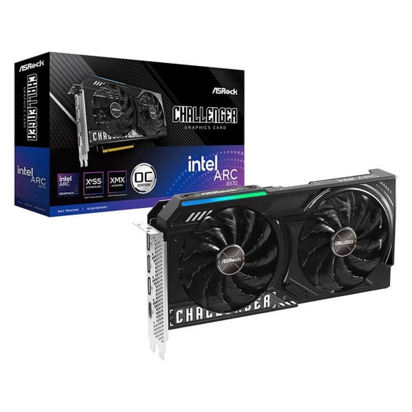 Grafikkort - ASROCK - Intel ARC B570 - 10 GB GDDR6 - 2600 MHz - 160 bit