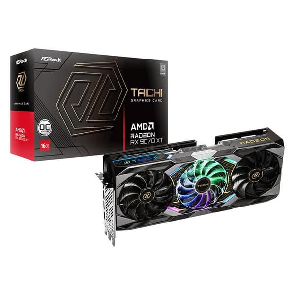 Grafikkort - ASRock - RX 9070 XT Taichi OC - 16GB GDDR6 - 7680x4320 px - PCI Express x16 5.0