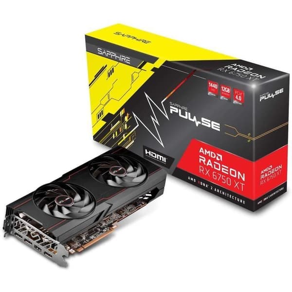 SAPPHIRE - AMD Radeon - Grafikkort - RX 6750 XT - PULSE GAMING OC - 16 GB