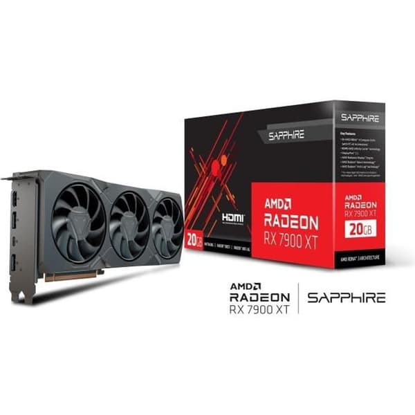 SAPPHIRE grafikkort - AMD RADEON RX 7900 XT GAMING - 20 GB (21323-01-20G)