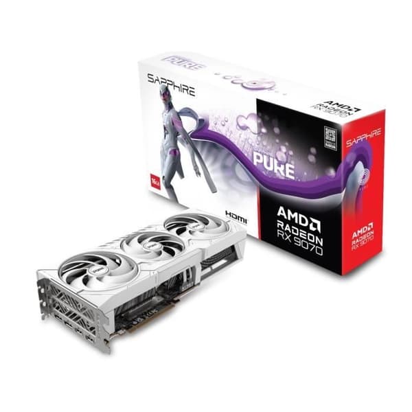 SAPPHIRE - Grafikkort - PURE AMD RADEON™ RX 9070 GAMING OC - 16 GB - Dubbel HDMI / Dubbel DP