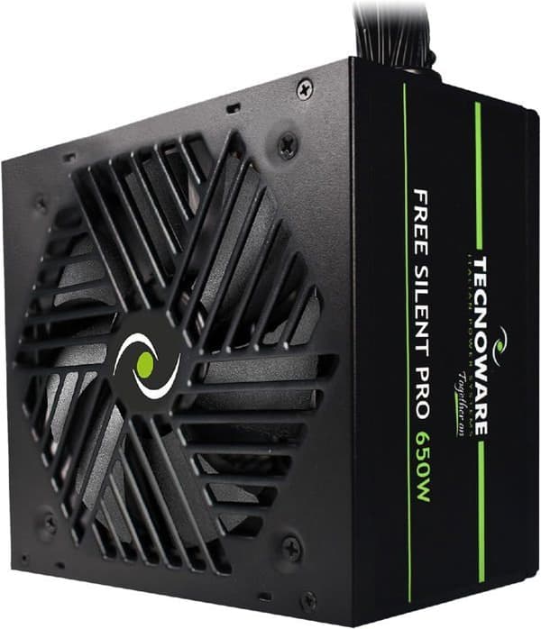 Strömförsörjning - Tecnoware - Free Silent PRO 650 - 650W - Tyst Fläkt - NVIDIA GeForce GTX/RTX Svart