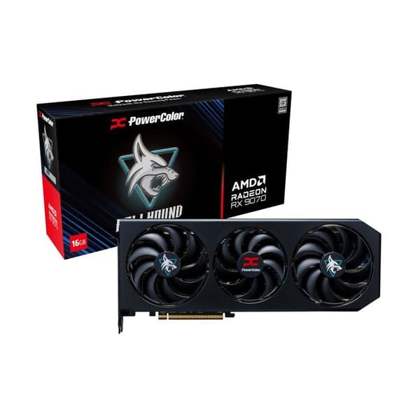 Grafikkort - PowerColor - Hellhound - AMD Radeon RX 9070 - 16 GB - PCI Express 4.0 x16
