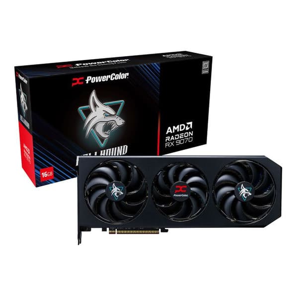 Grafikkort - PowerColor - Hellhound - AMD Radeon RX 9070 - 16 GB - PCI Express 4.0 x16