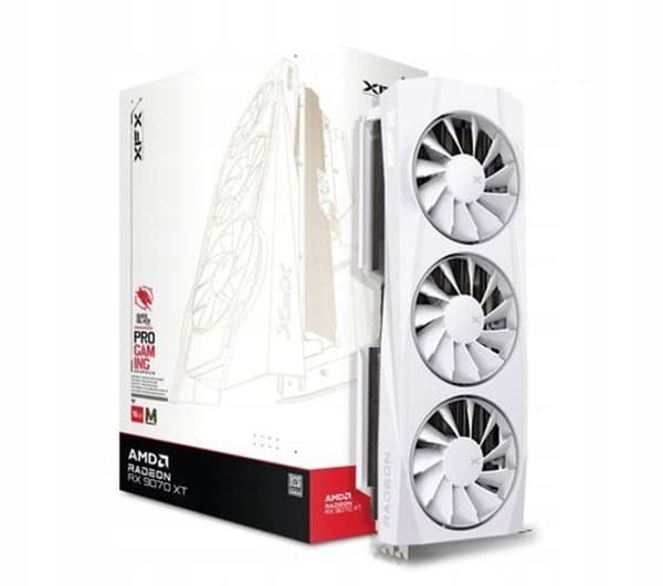 Radeon XFX RX 9070 XT Quicksilver Magnetisk Luftvit 16Go GDDR6