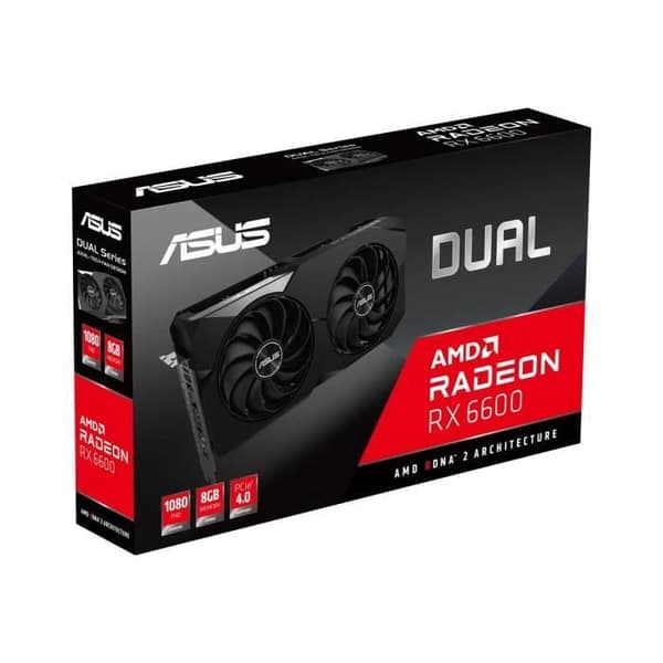 Grafikkort - ASUS - DUAL-RX6600-8G - (90YV0GP0-M0NA00)