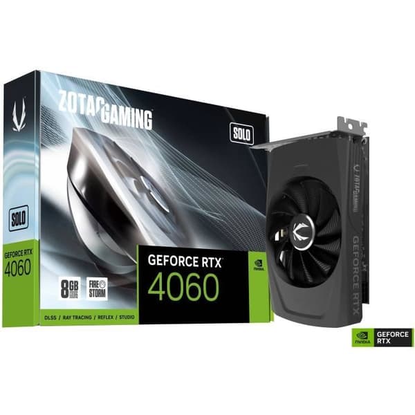 ZOTAC - Grafikkort - Nvidia GeForce RTX 4060 Solo 8GB Mini ITX