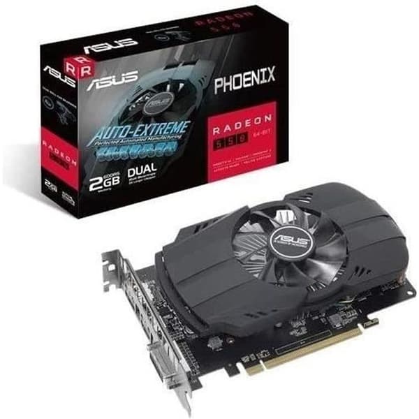ASUS Phoenix Radeon RX 550 2GB GDDR5 grafikkort Svart