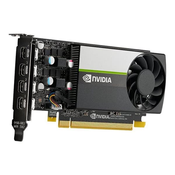 Grafikkort - PNY - VCNT1000-PB - NVIDIA T1000 - 4 GB RAM GDDR6 - PCI Express 3.0 x16 Svart, Grå