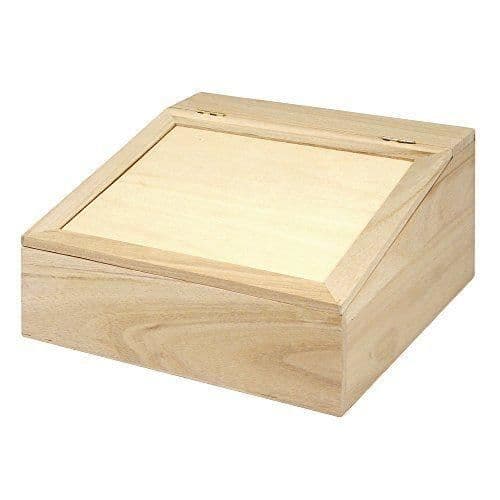 RAYHER HOBBY Trälåda med gångjärnslock FSC Mix Credit 24x 24x 12cm 4fack - 62409000