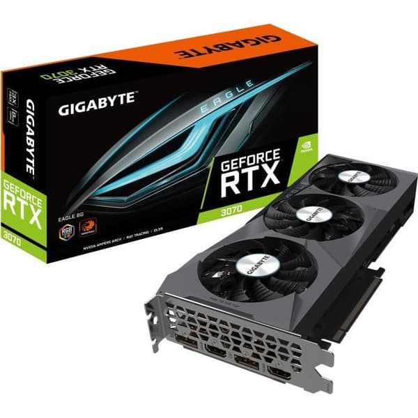GIGABYTE RTX 3070 EAGLE grafikkort - 8GB (GV-N3070EAGLE-8GD)