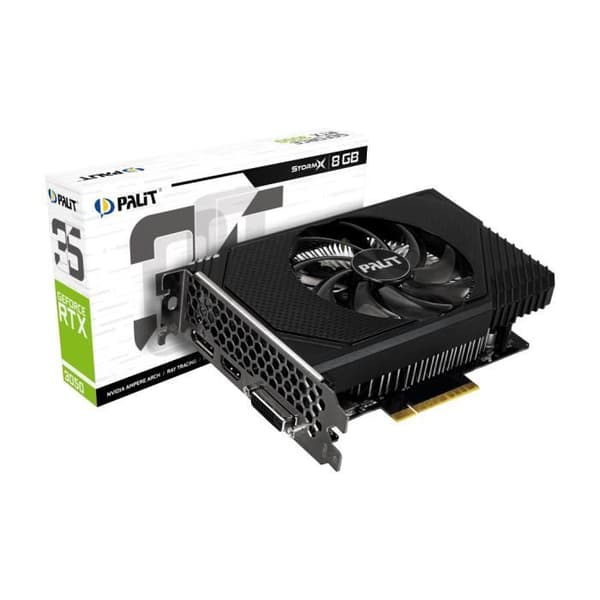 Grafikkort - Palit - GeForce RTX 3050 Storm X - 8 GB - NVIDIA Ampere - VR Ready