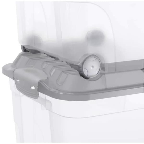 Rothobabydesign Rotho Set med 2 plastförvaringslådor med lock och hjul 57 l - 6674702590WS