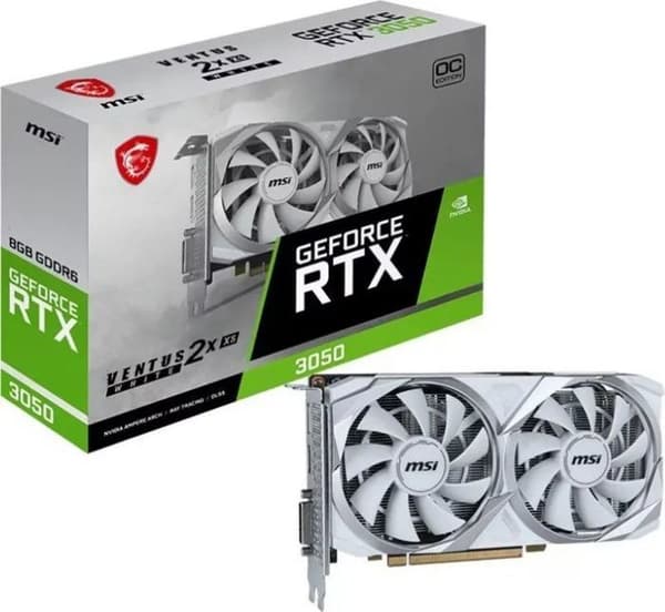 Msi internt grafikkort GeForce RTX 3050 Ventus 2X XS OC Vit 8 GB GDDR6 grafikkort