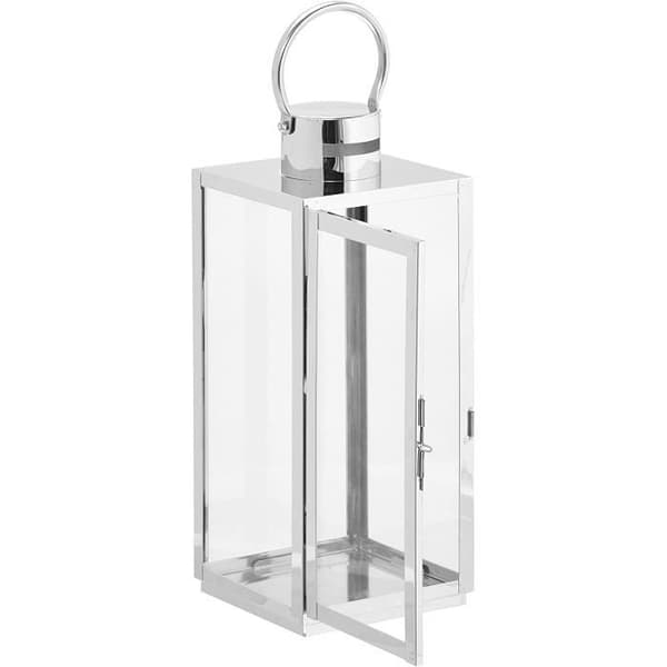 Gartenfreude Edelstahl Laterne 17 x 16 x 41 cm Lykta, Silver - 9000-1000-01