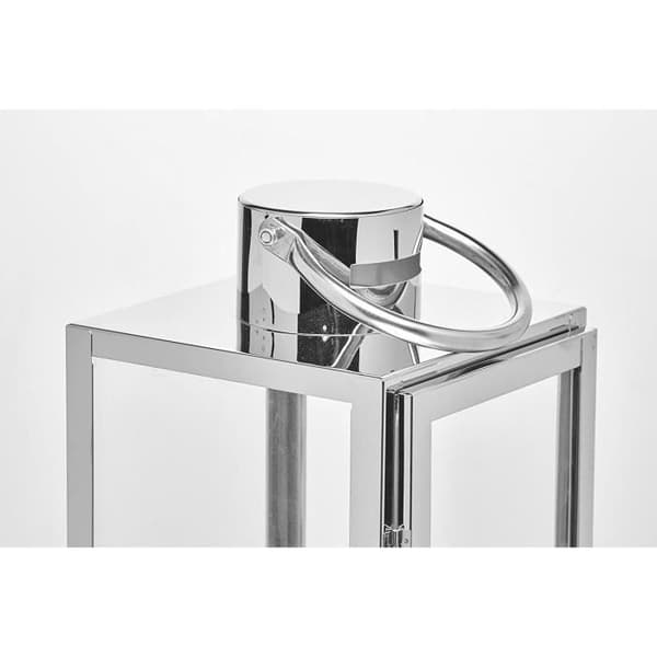 Gartenfreude Edelstahl Laterne 17 x 16 x 41 cm Lykta, Silver - 9000-1000-01