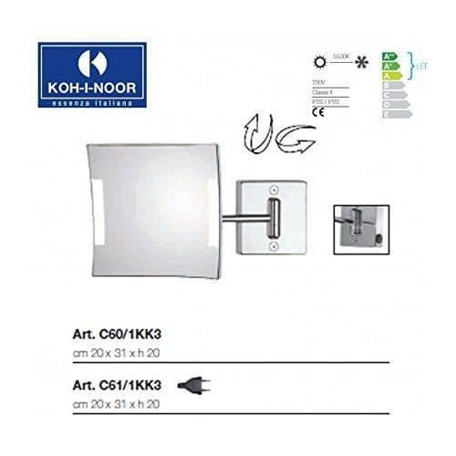 Koh-I-Noor -nbspFörstoringsspegel x3-nbspquadrolo LED - C60/1KK3