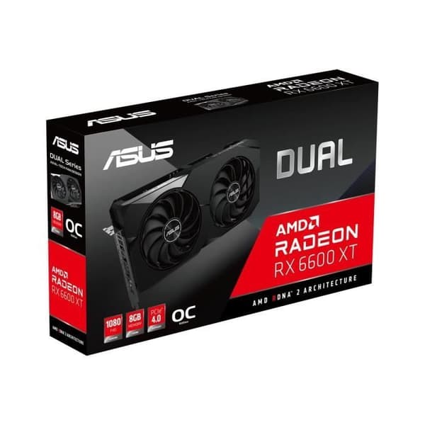 Grafikkort - ASUS - DUAL-RX6600XT-O8G - (90YV0GN1-M0NA00)