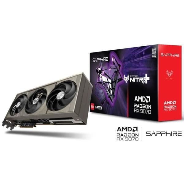 SAPPHIRE - Grafikkort - NITRO+ AMD RADEON™ RX 9070 GAMING OC - 16 GB - Dual HDMI / Dual DP