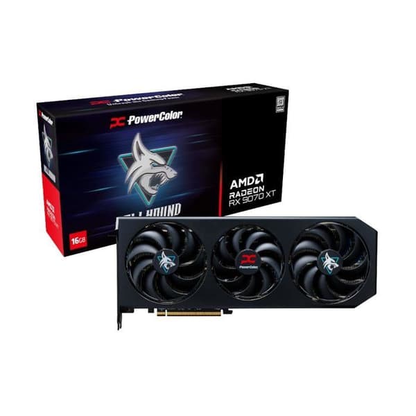 Grafikkort - PowerColor - HellHound - AMD Radeon RX 9070 XT - 16 GB - PCI Express 4.0 x16