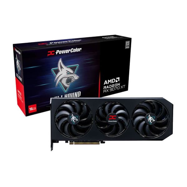 Grafikkort - PowerColor - HellHound - AMD Radeon RX 9070 XT - 16 GB - PCI Express 4.0 x16
