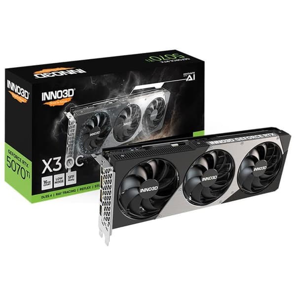 Grafikkort - INNO3D - GeForce RTX 5070 Ti X3 OC - 16GB GDDR7 - Ray Tracing - DLSS 4