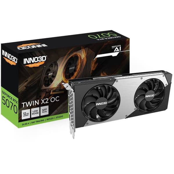 Grafikkort - INNO3D - GeForce RTX 5070 - 12Go GDDR7 - 2542 MHz - DLSS 4