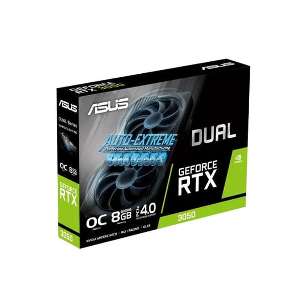 Grafikkort - ASUS - Dual GeForce RTX 3050 O8G - 8 GB GDDR6 - PCI Express 4.0 - Ray Tracing
