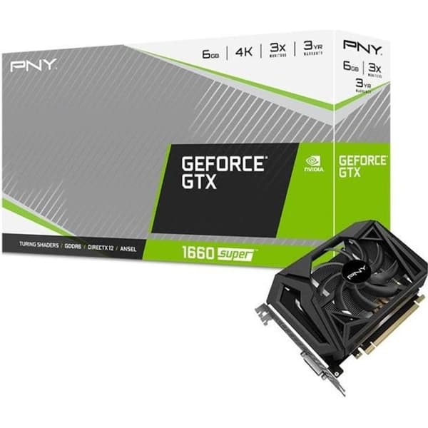 PNY grafikkort GTX 1660 SUPER - 6 GB