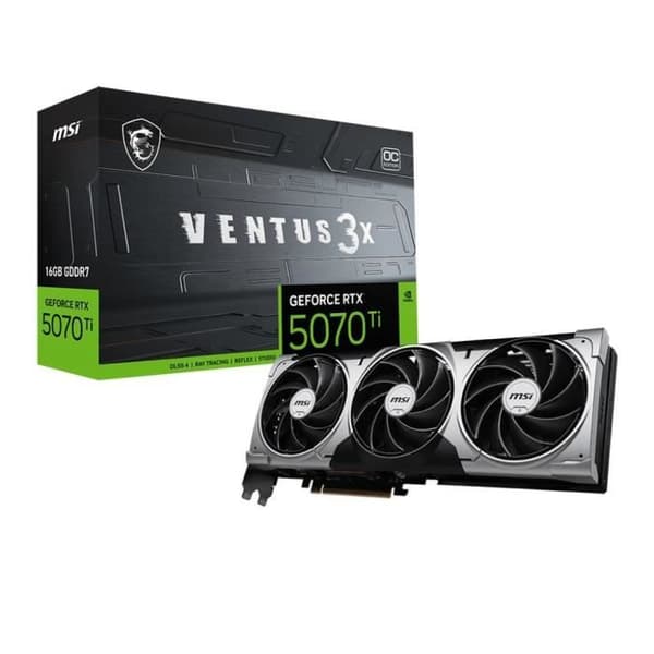 Grafikkort - MSI - GeForce RTX 5070 Ti VENTUS 3X OC - 16 GB