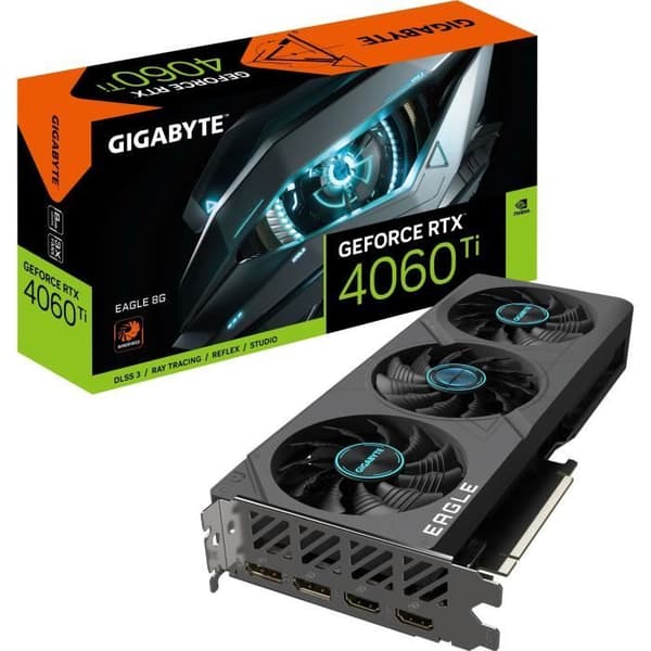 GIGABYTE - Grafikkort - GeForce - RTX 4060 Ti EAGLE 8G Vit