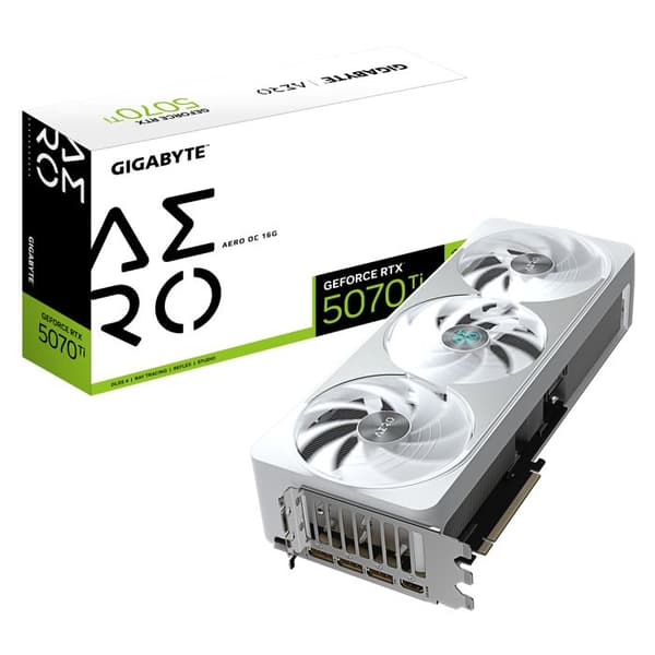 Grafikkort - GIGABYTE - GeForce RTX 5070 Ti AERO OC 16G Vit