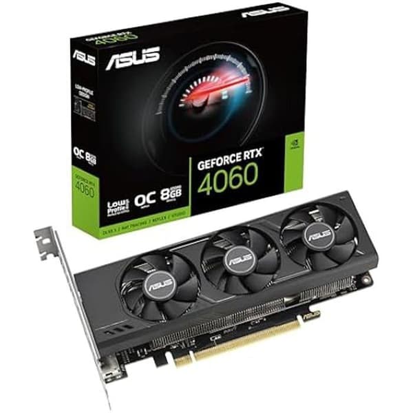 Grafikkort - ASUS - GeForce RTX 4060 LP BRK OC Edition - NVIDIA Ada Lovelace - DLSS 3 - PCIe 4.0 Svart, Rostfritt stål