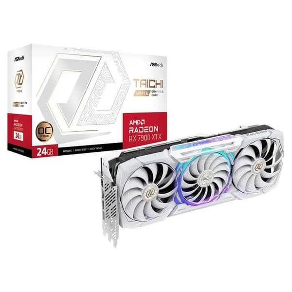 ASRock AMD Radeon RX 7900 XTX Taichi White 24GB OC - 24 GB GDDR6 - HDMI/Tri DisplayPort - PCI Express (AMD Radeon RX 7900 XTX)
