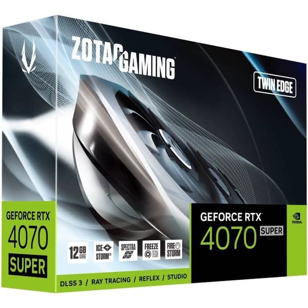ZOTAC - Grafikkort - GeForce RTX 4070 Super Twin Edge 12GB