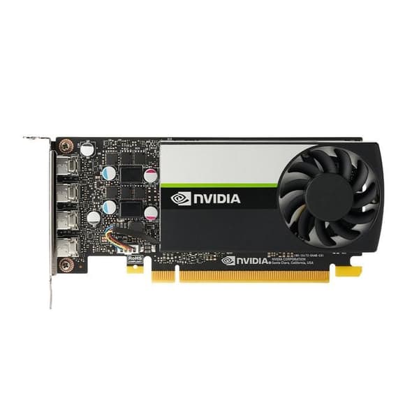Grafikkort - DELL - T1000 - 4 Go GDDR6 - 4xMini DisplayPort - DirectX 12.0 Svart, Silver