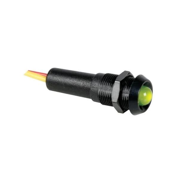 Grön led-lampa 5v - svart låda