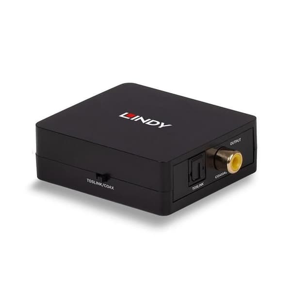 Ljudkonverterare - LINDY - 2-vägs digital SPDIF - Toslink - 192kHz - Svart