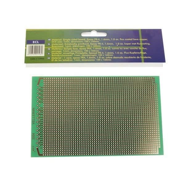 Velleman EUROCARD MED KOPPARBAND - 100x160mm -...