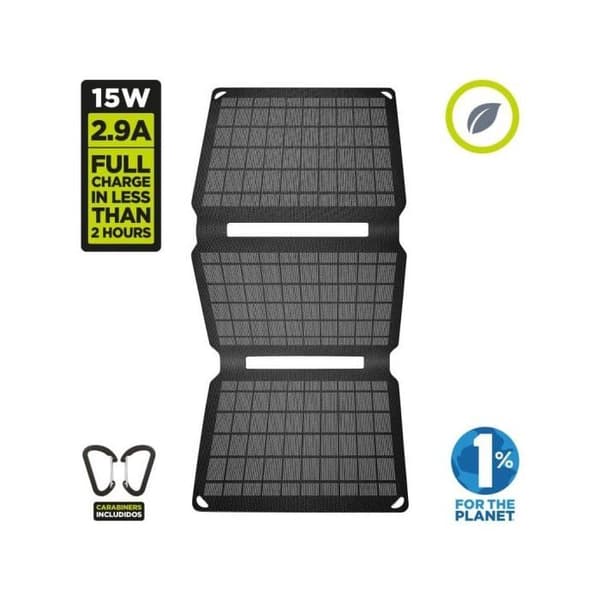 Muvit Förändring Fällbar Solpanel Laddare 15W Svart