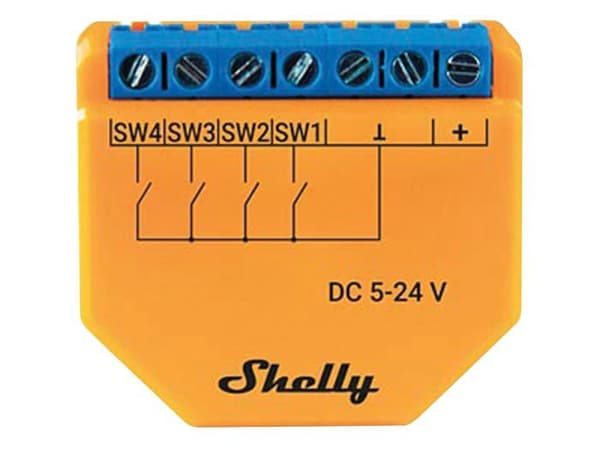Shelly säkerhetssats - ShellyPlusi4DC